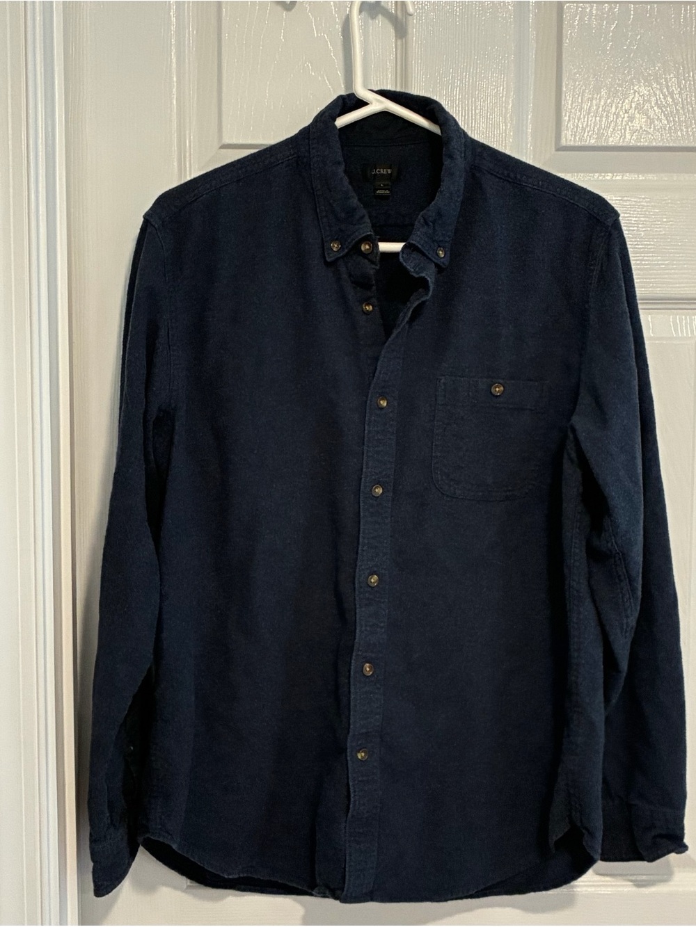 J. Crew Men’s Brushed Cotton Twill Flannel Button Down Shirt Size Large